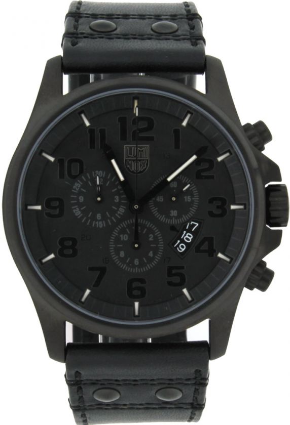 LUMINOX 1881.BO Fast Ship 47mm Field Chrono Alarm BLACKOUT Watch 