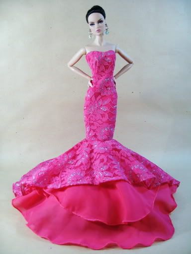 Eaki Model Pink Clothes Dress Outfit Gown Candi Silkstone Barbie 