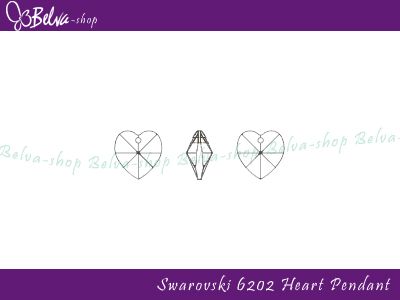 6202 10.3x10mm Swarovski Heart Pendant (6 pcs)  