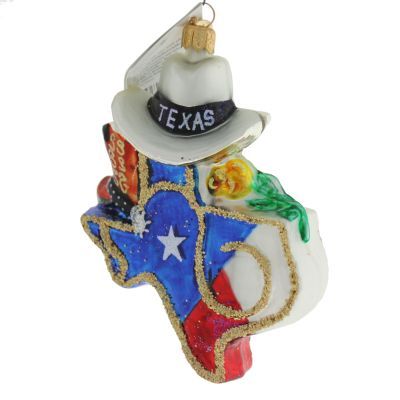 New Christopher Radko Rare State of Texas Exclusive Design Christmas 