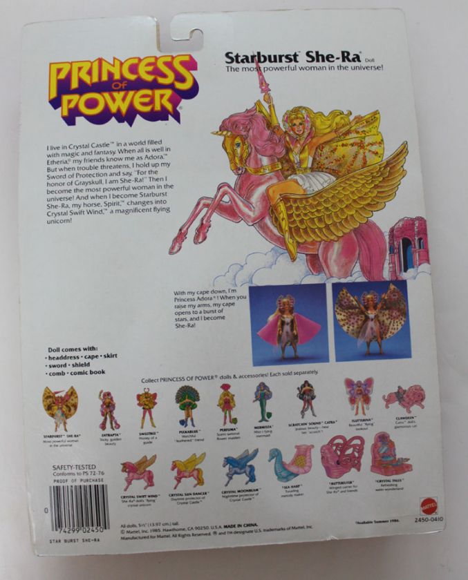   STARBURST SHE RA POP MOC vintage w/ Zoloworld case Princess  