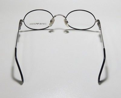 NEW EMPORIO ARMANI 075 48 20 135 SILVER/BLACK METALLIC EYEGLASSES 