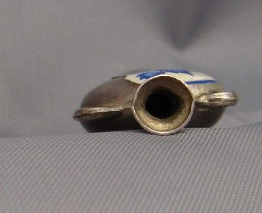 Vintage Silver & Delft Enamel Vase Urn Jug Charm  