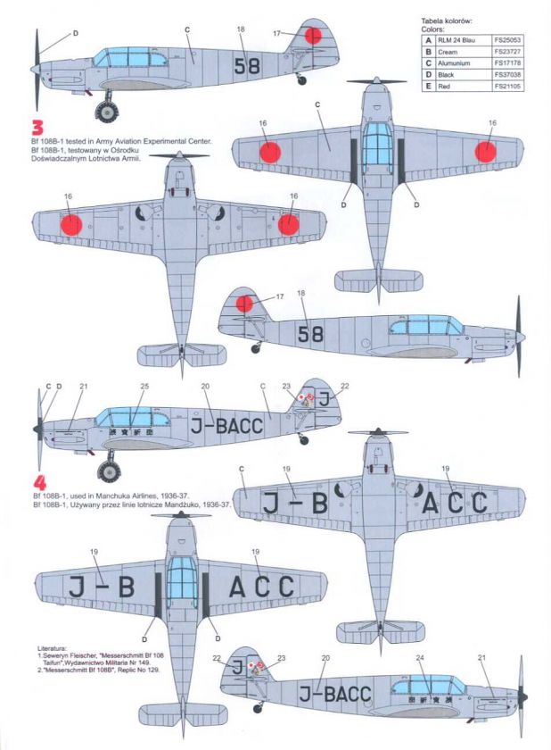 Techmod Decals 1/72 MESSERSCHMITT Bf 108 TAIFUN *MINT*  