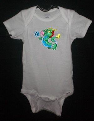 Cute Baby Onesie, Baby Dragon, Infant Clothing 1047  