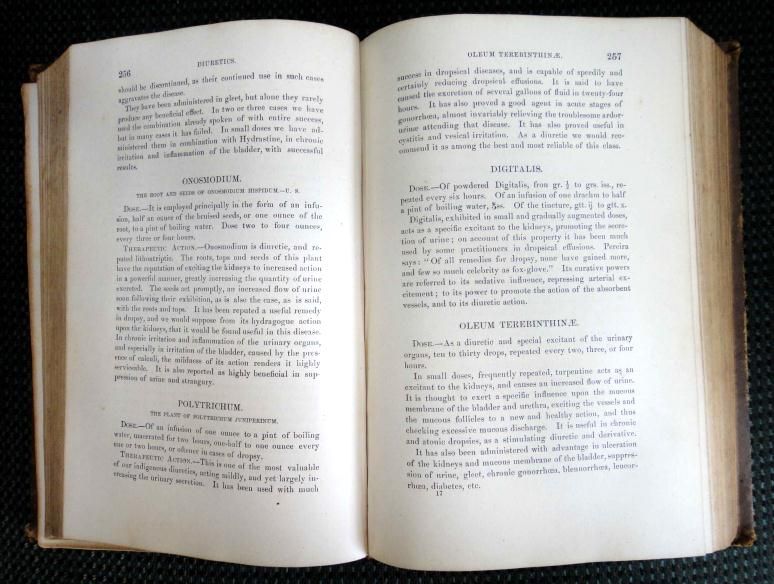   antique MEDICAL DOCTOR LEATHER BOOK medicine 748pg QUACK VICTORIAN