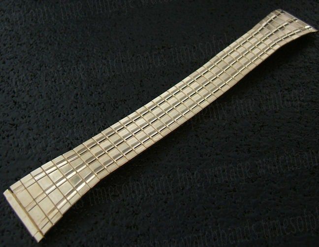 NOS Unused 22mm 7/8 Bulova Gold RGP DeLuxe 1970s Vintage Watch Band 