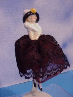 75 German China Lady Half Doll with Legs & Clothes  