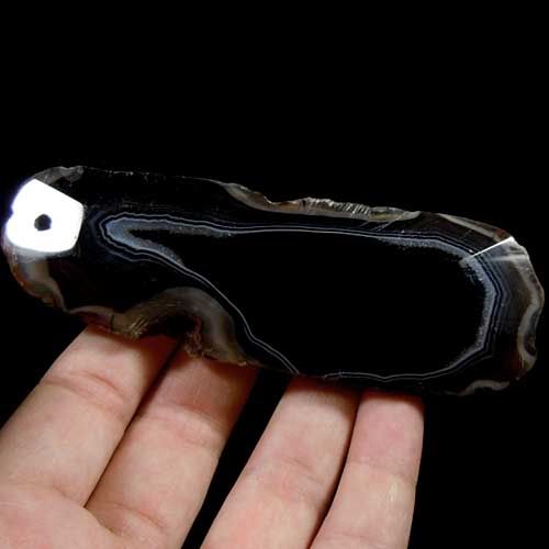 pretty facet black onyx agate pendant bead stone e1310  