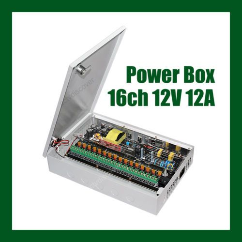 NEW CCTV DVR 16CH 12V 12A PPTC Power Supply Switch box  