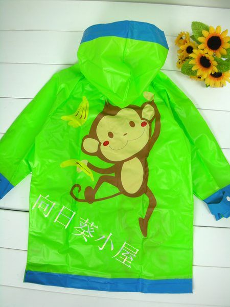 New Comkids Children Raincoat Monkey 1~7 yrs  