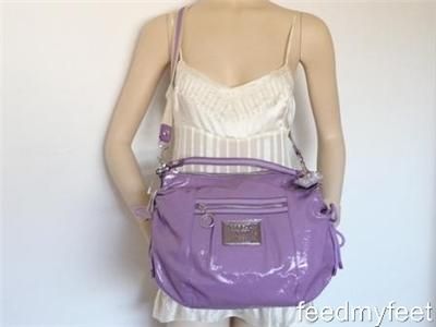 Coach 15790 Poppy Grape Purple Lavender Patent Handbag Hobo Crossbody 