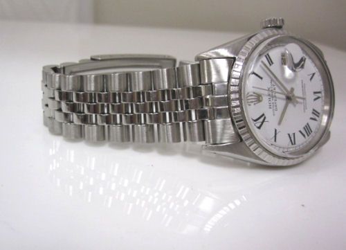   STAINLESS STEEL DATEJUST WATCH MODEL #1693 JUBILEE BAND + GUARANTEE