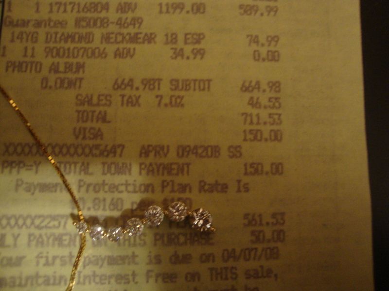   yellow Gold 1 Carat Journey Diamond Necklace 18 chain 1 carat  