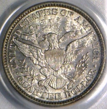 1894 S Barber Quarter PCGS MS 63 Nice Original Color  