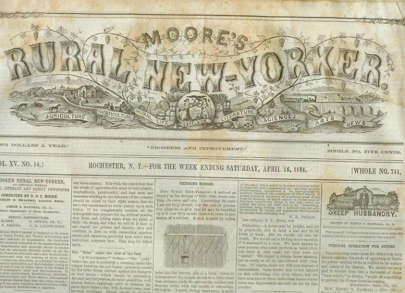 MOORES RURAL NEW YORKER,Rochester,New York Saturday,April 16,1864