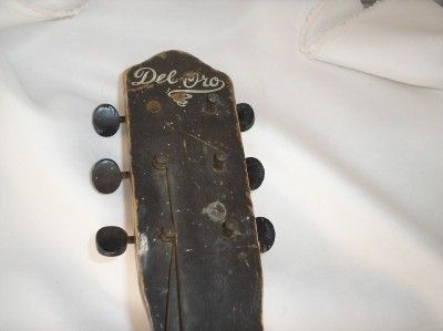 Antique 1930s Del Oro Parlor GUITAR Acoustic Music Musical Instrument 