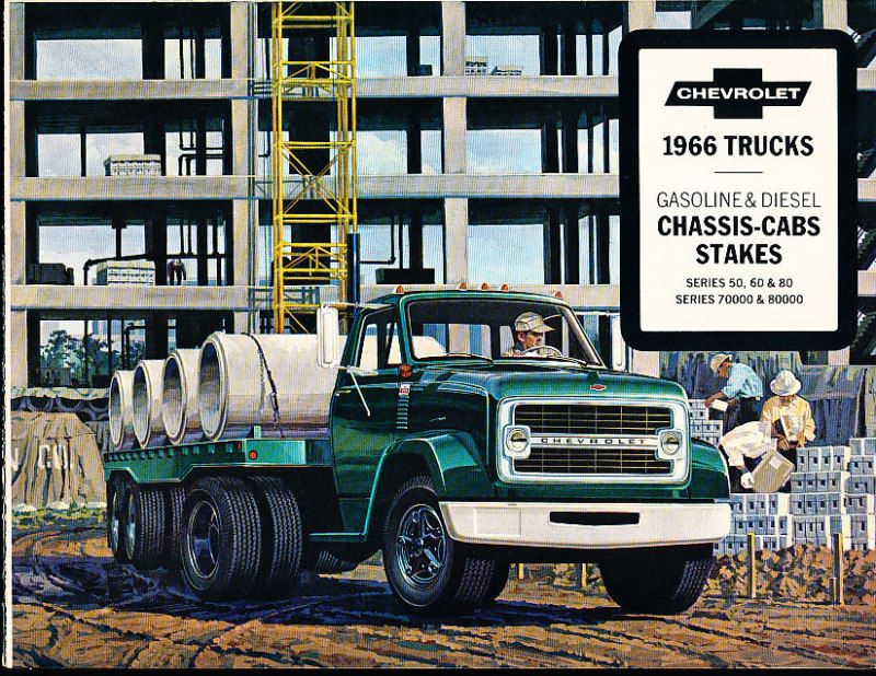 1966 Chevrolet Trucks Series 50 60 Sales Brochure Book  