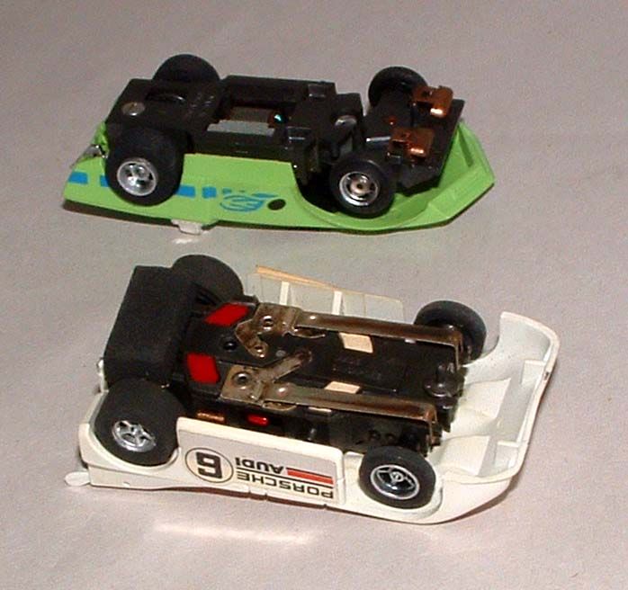 1970s AURORA AFX SLOT CARS PORSCHE & OTHER CAR IN VERY NICE CONDITION 