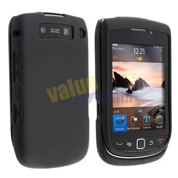 Rubber Cover+3 Privacy Film Guard For BLACKBERRY Torch 2 9810 New 