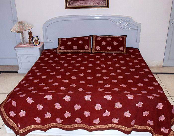 Indian Block Print Throw Work Bedspread Bedsheet  