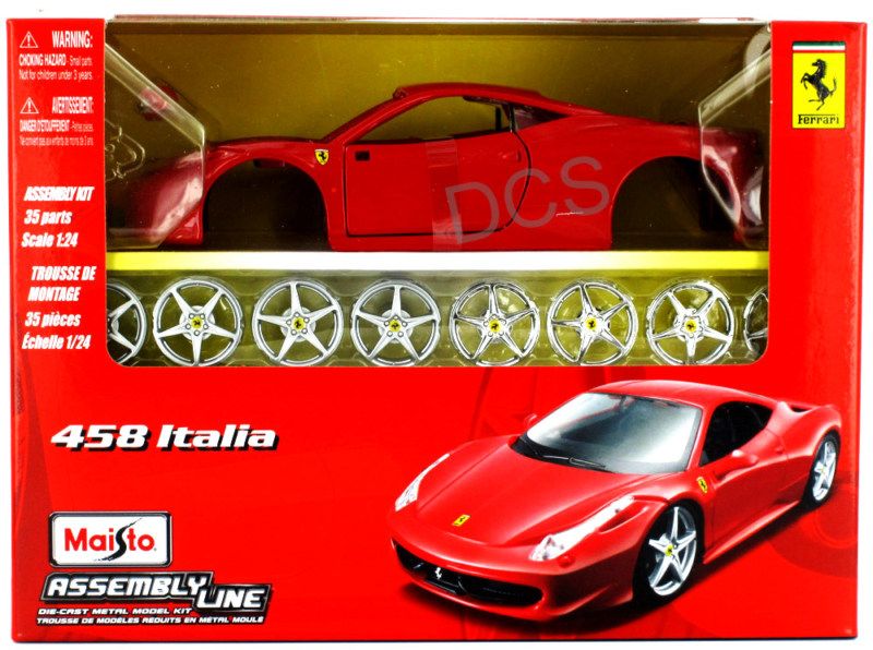 Maisto 2011 Ferrari 458 Italia Model Kit RED 1/24  