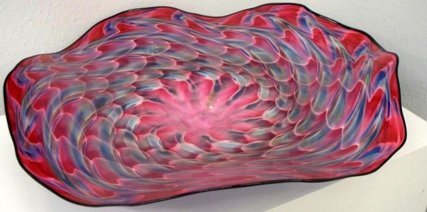 HAND BLOWN GLASS ART WALL PLATTER #2058 ONEIL  