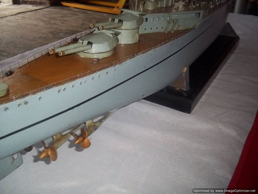 c1950 Hood Association HMS Hood Metal Model Ship 54  