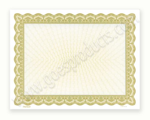 GOES 2463 PRINTER AWARD CERTIFICATES GOLD BORDER, 50  