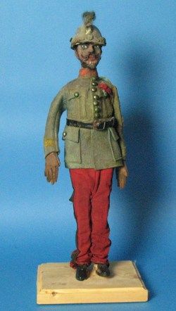 Antique 18th C. German Military Figure of a Soldier  