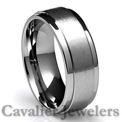 MENS TITANIUM RING WEDDING BAND GROOM JEWELRY 2503 8MM  