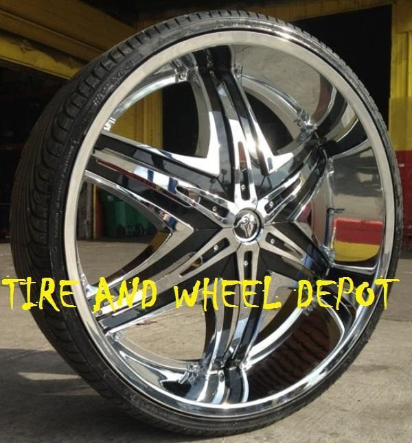 26 INCH DIABLO ELITE RIMS AND TIRES AVALANCHE ESCALADE SIERRA 