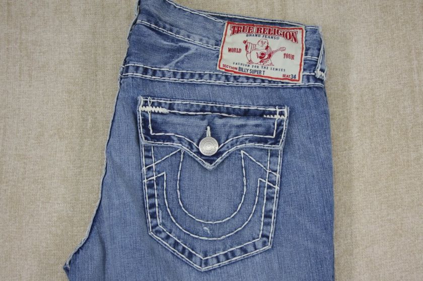 True Religion Jeans Billy Super T 42W x 28L Med Drifter  