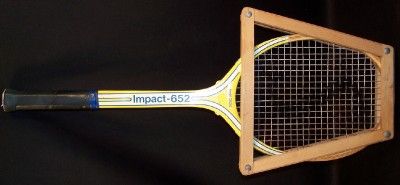 VINTAGE ROSIE CASALS IMPACT 652 RACKET MARKED 4½ & LIGHT SPALDING 