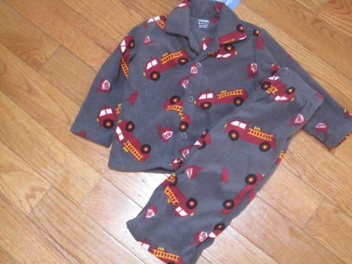 NWT GYMBOREE FIRETRUCK FLECE PAJAMAS 12 18 24 2T 7 8 10  