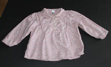 EUC Gap kids pink flannel top shirt baby girls 12 18 24  
