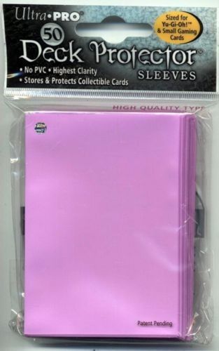 50 Sunset Pink Yugioh Size Card Sleeves Deck Protectors  