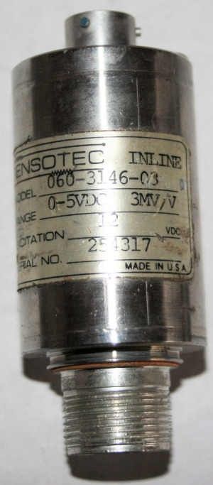 SENSOTEC   INLINE AMPLIFIER TRANSDUCER AMP 060 3146 03  