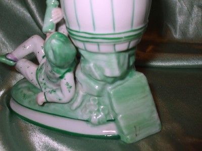 Vintage Japan Porcelain Elf Green Purple Match Striker  