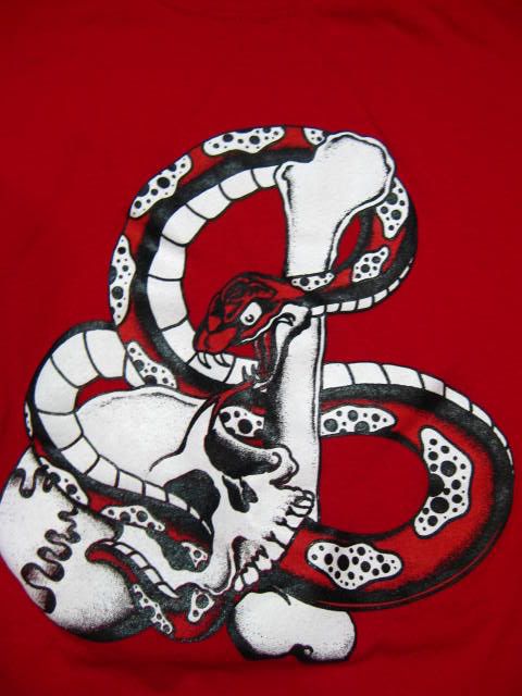 Snake & Skull L Tattoo Art Flash T shirt  