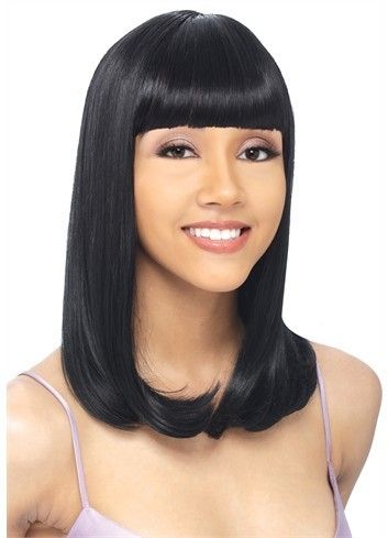 HELGA MODEL MODEL FULL WIG EQUAL LONG STRAIGHT WIG CLEOPETRA WIG BANG 