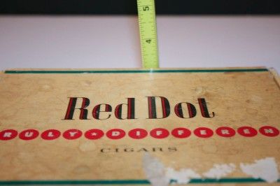 Vintage Red Dot Cardboard Cigar Box  