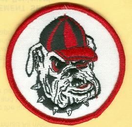 VINTAGE GEORGIA BULLDOGS OLD LOGO 3in PATCH ORIGINAL  