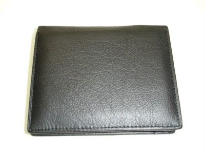 Mens Genuine Leather Bi Fold Wallet (1010) Black  