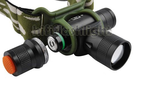 1pcs 70Lumens 1mode 14500 CREE Q3 zoomable headlamp White light  