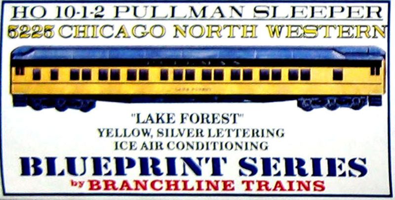 BRANCHLINE HO 10 1 2 PULLMAN KIT LAKE FOREST CNW #5225  