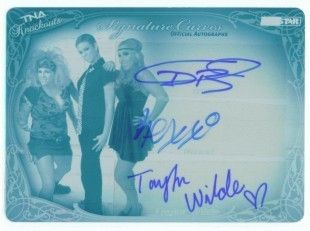 WILDE/ODB/ROXXI PRINTING PLATE AUTOGRAPH TNA KNOCKOUTS  