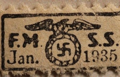 WW2 Third Reich NAZI Germany 1935   FMSS Waffen SS Membership Revenue 