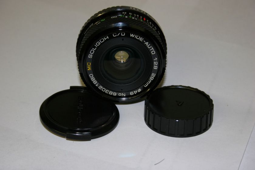 28mm F2.8 CD SOLIGOR PANCAKE STYLE WIDE ANGLE LENS PENTAX M42 AUTO 