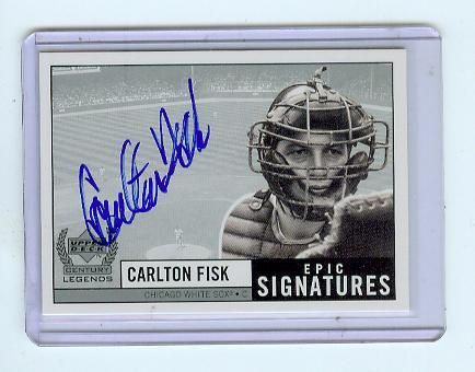 1999 CENTURY LEGENDS CARLTON FISK AUTO   WHITE SOX, HOF  